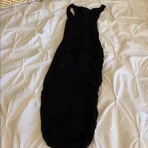 VICI BODY CON SIZE L black ruched dress